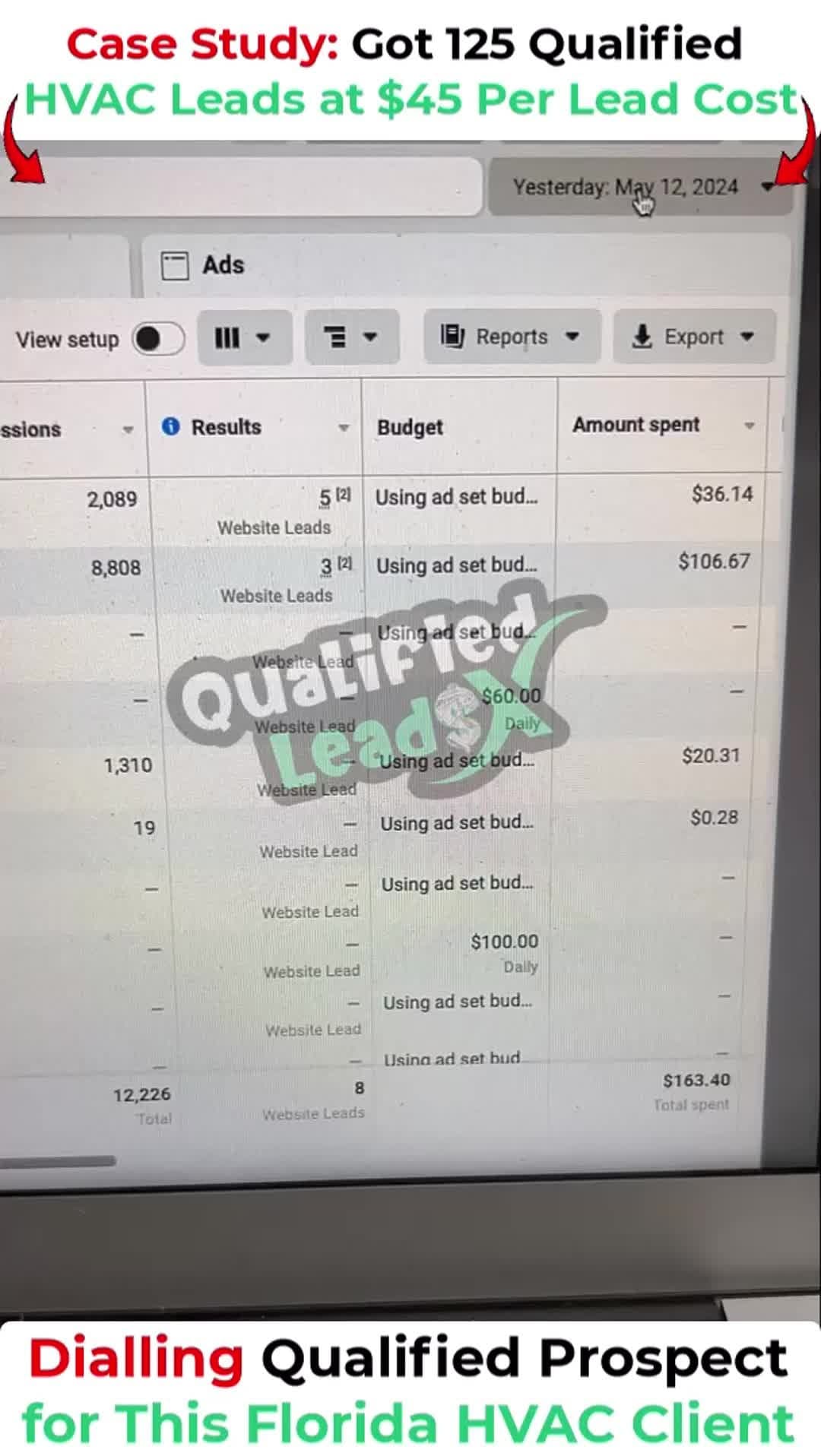 Florida HVAC Client Case Study: $65,872 Net Cash Collected With ROAS = 12.70