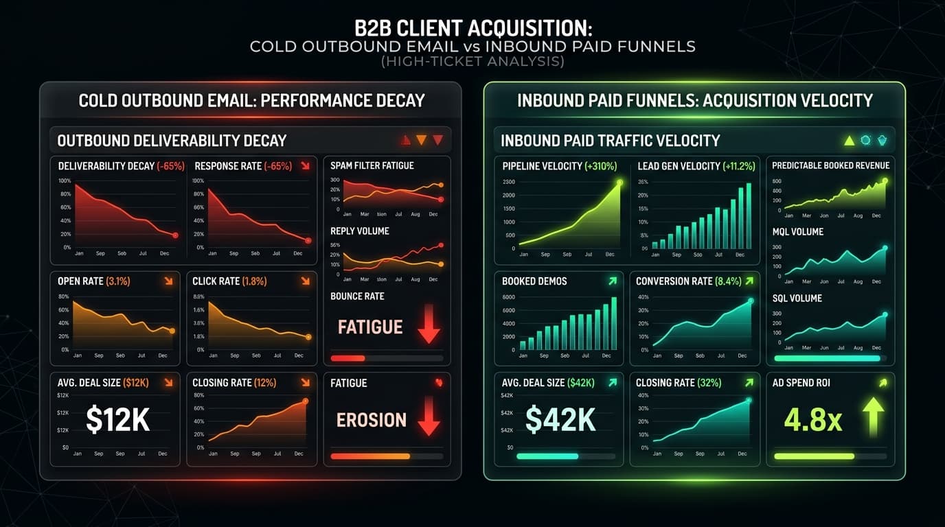 Cold Outreach vs. Paid Traffic: Which Scales Faster for $50K+/Month B2B Service Providers?