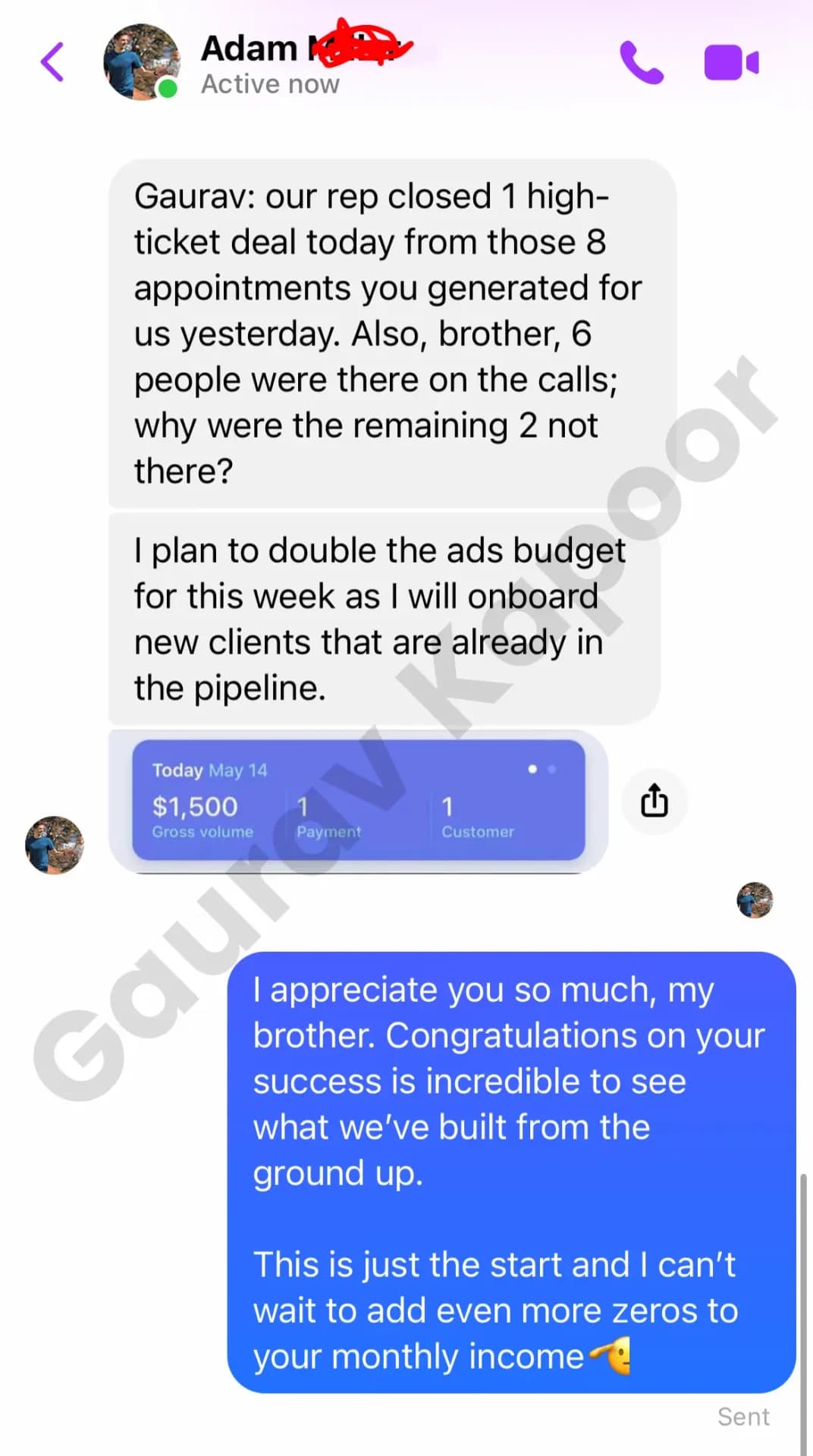 Adam - Home Services funnel screenshot